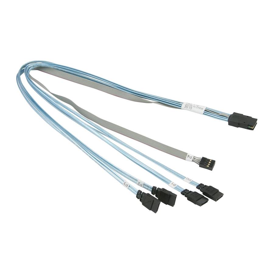 Supermicro CBL-0097L-02 19.7in iPass to 4 SAS/SATA Cable for HDD