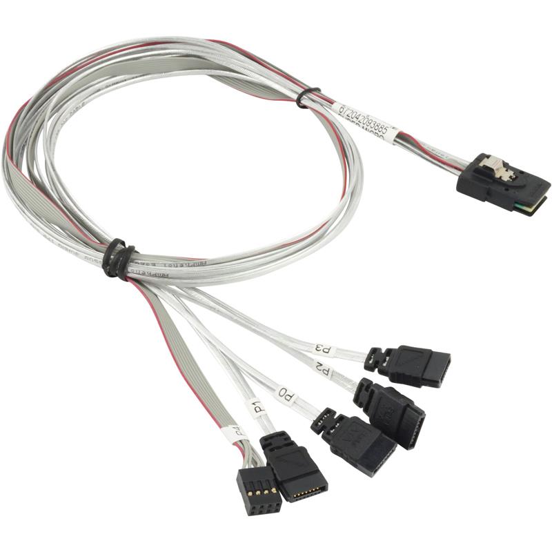 Supermicro CBL-0237L-01 Breakout Cable With MiniSAS To 4x SATA Connectors 70CM / 70CM