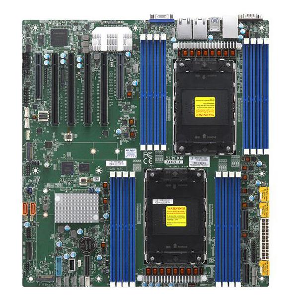 Supermicro X13DEI-T-B Mainstream Motherboard EATX Dual Socket LGA-4677 (Socket E) Intel Xeon Scalable 4th and 5th Generation Processors - Bulk