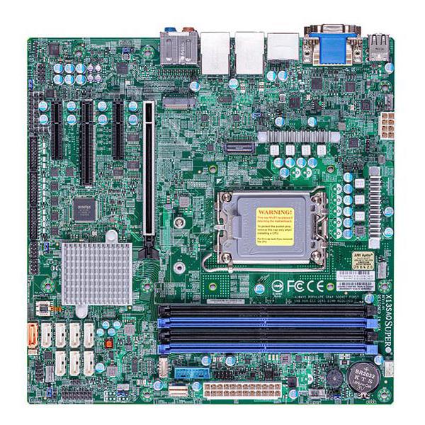 Supermicro X13SAQ-B Motherboard Micro-ATX Intel Core i9/i7/i5/i3 13th and 12th Generation and Pentium/Celeron Processors - Bulk