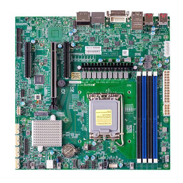 Supermicro X13SAZ-Q-B Motherboard Micro-ATX Intel Core i9/i7/i5/i3 13th and 12th Generation and Pentium/Celeron Processors - Bulk
