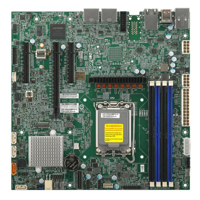 Supermicro X14SAZ-F-B Motherboard Micro-ATX Single Socket V1 (LGA-1851) Intel Core Ultra 9/7/5 Series 2 Processors - Bulk