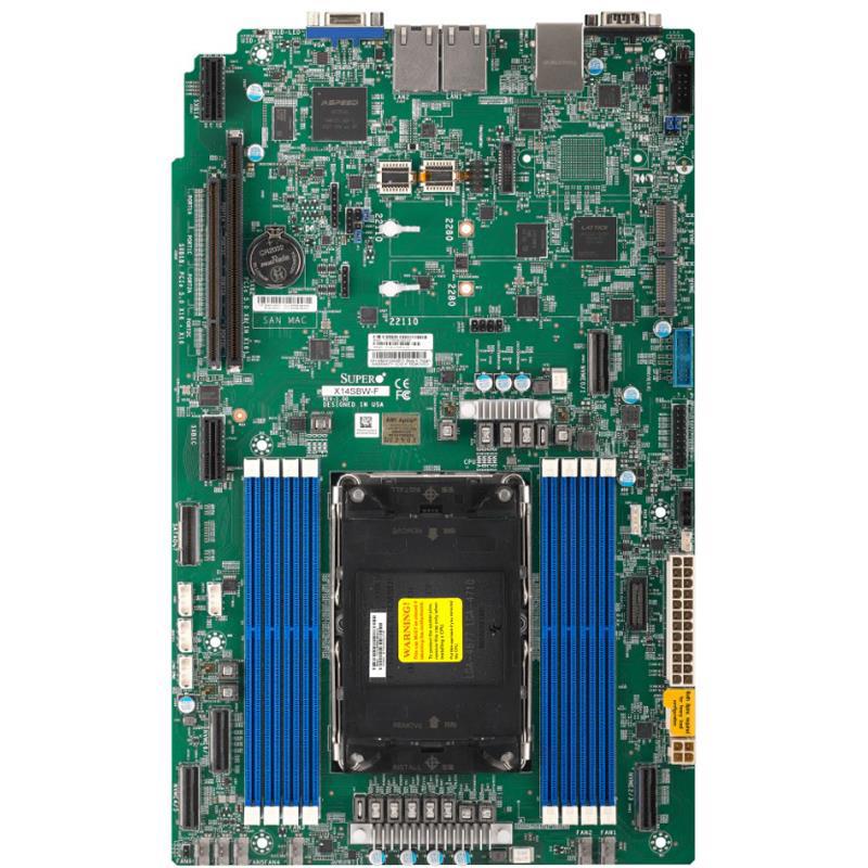 Supermicro X14SBW-F-B Motherboard Proprietary WIO Single Socket E2 (LGA-4710) Intel Xeon 6700/6500 Series Processors With P-Cores Or 6700 Series Processors With E-Cores - Bulk
