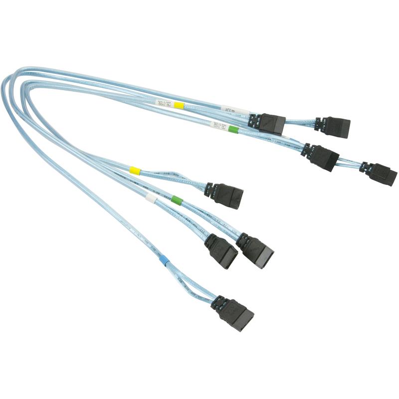 Supermicro CBL-0189L Internal SATA Cables Connector: SATA to SATA, 55/44/44/34cm - RoHS and REACH compliant