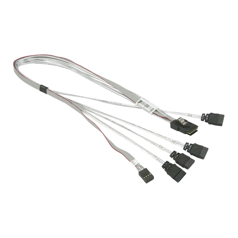 Supermicro CBL-0097L-03 MiniSAS To 4x SATA Cable With SFF-8087 To 4 SATA Connectors 20in (51CM)