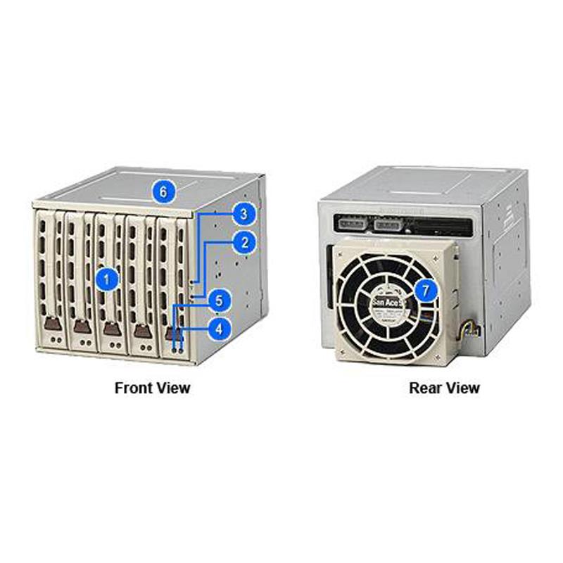 Supermicro CSE-M35TQ Hard Drive Carrier SAS/SATA 5x HDD-Beige