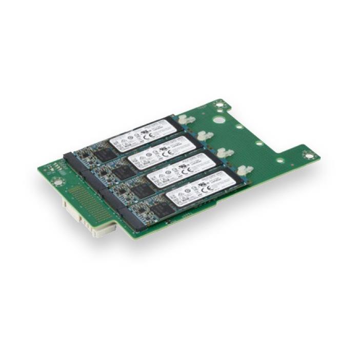 Supermicro AOM-B-4M M.2 NVMe Storage Expansion Card Accommodates 4-Port For SuperBlade