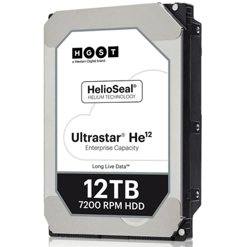 HGST HUH721212AL5200 Hard Drive 12TB SAS3 12Gbp/s 7200rpm, 512e, 3.5in, 256MB Buffer, ISE - UltraStar HE12 Series