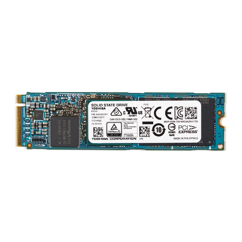 Toshiba KXG50ZNV256G 256GB NVMe Solid-State Drive PCIe 3.1 x4 BiC S3TLC M.2 2280 <1DWPD - XG5 Series