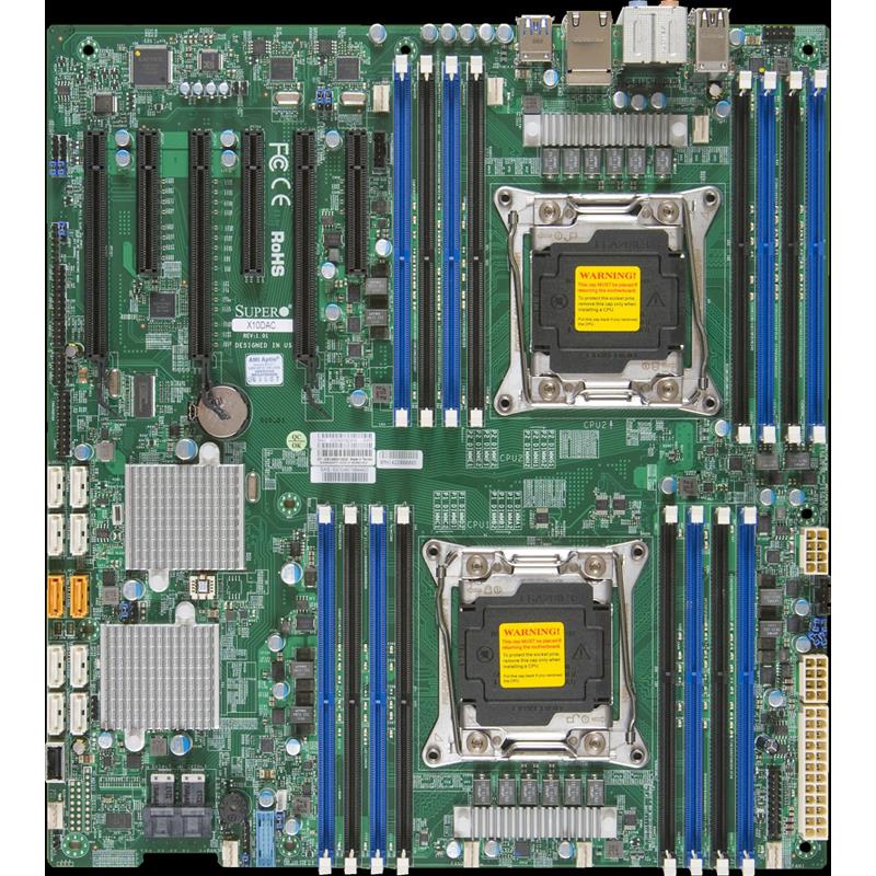 Supermicro X10DAC Motherboard E-ATX Dual Socket R3 (LGA 2011) Intel Xeon E5-2600 v3/v4 Processors