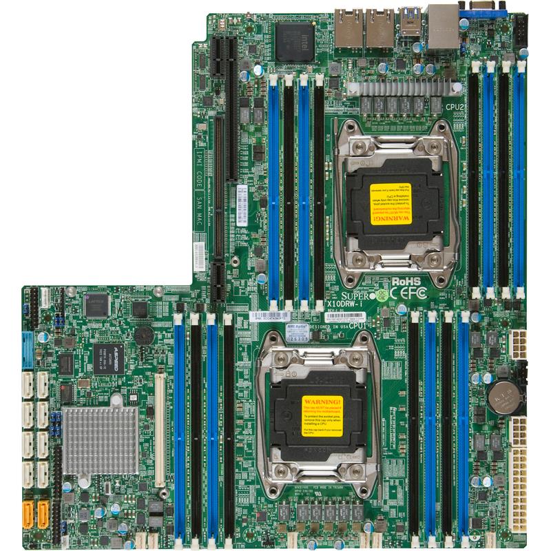 Supermicro X10DRW-I Motherboard S-2011 R3 for 2x E5-2600 v3