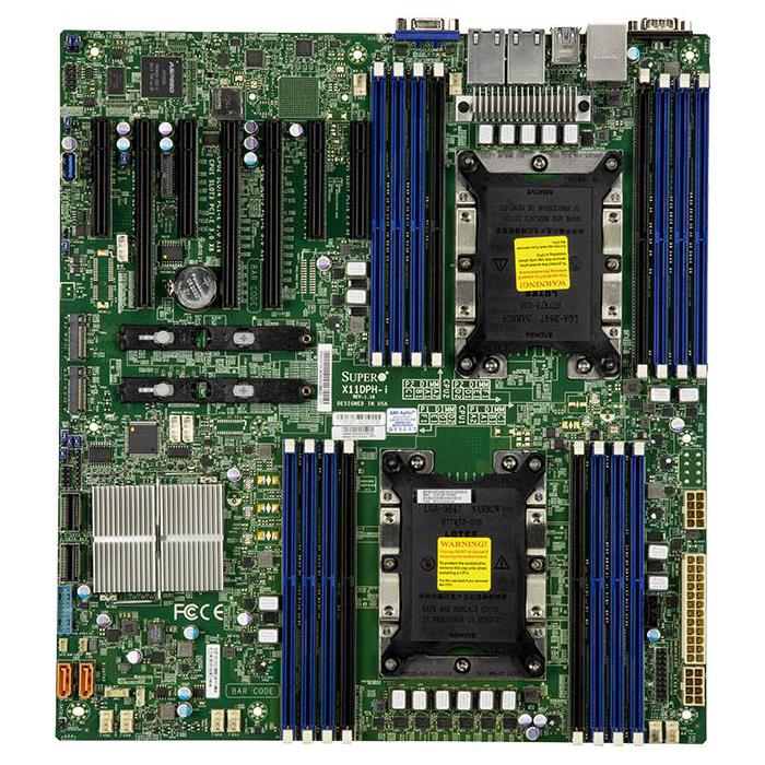 Supermicro X11DPH-I Motherboard E-ATX Dual Socket LGA-3647 (Socket P) Intel Xeon Scalable Processors Including 2nd Generation Models