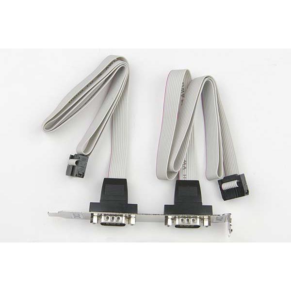 Supermicro CBL-CDAT-0602 Serial Cable 2x 9-Pin To 2x COM Port With Bracket 23.6in (60CM)