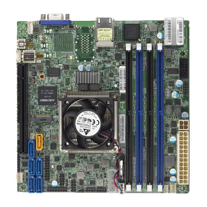 Supermicro X10SDV-8C+-LN2F Motherboard Mini-ITX SoC Intel Xeon D-1541 8-Core, Single Socket FCBGA 1667