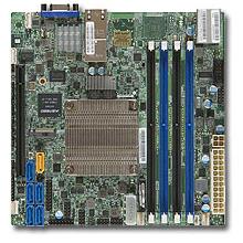 Supermicro X10SDV-4C-TLN2F Motherboard Mini-ITX SoC Xeon D-1521 4-Core, FCBGA 1667