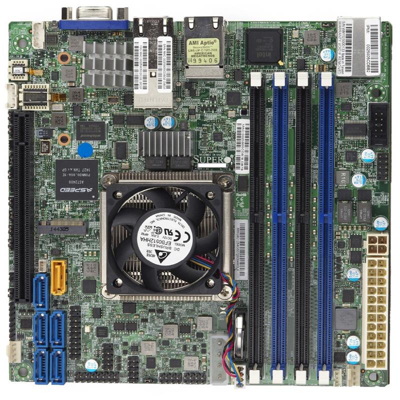 Supermicro X10SDV-16C+-TLN4F Motherboard Mini-ITX SoC Xeon D-1587 16-Core, FCBGA 1667, 24MB