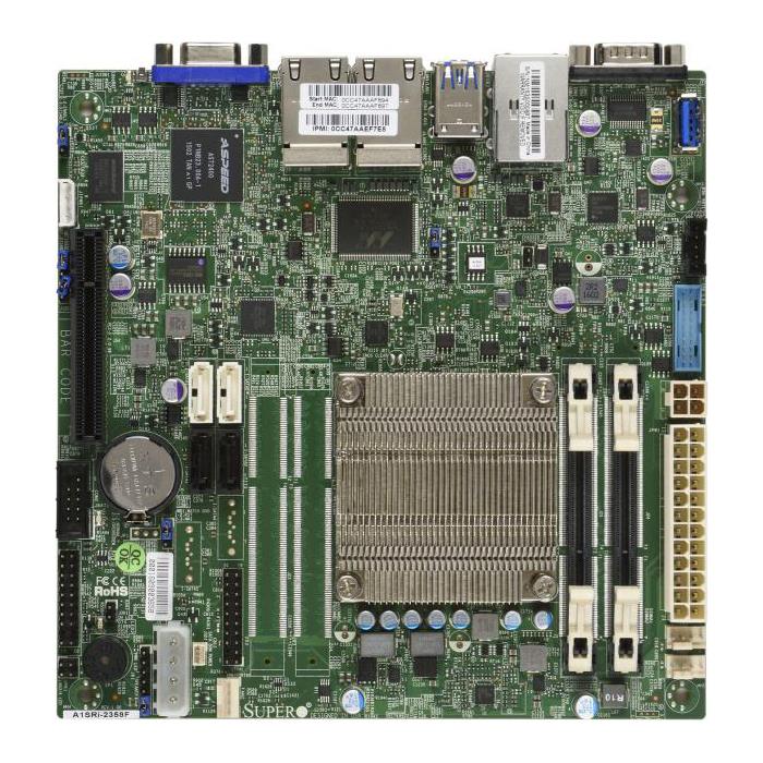 Supermicro A1SRI-2358F Embedded Mini-ITX Motherboard with Intel Atom C2358 Processor System-on-Chip