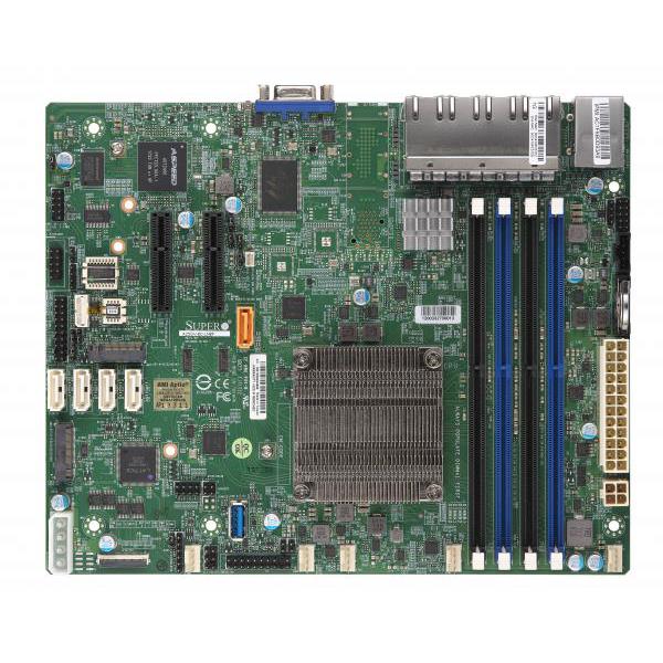Supermicro A2SDV-8C-LN8F Motherboard Intel Atom processor C3758 8-Core, SoC, up to 256GB Reg ECC DDR4-2400Mhz in 4 memory slots, 8 1GbE, 5-port SATA3