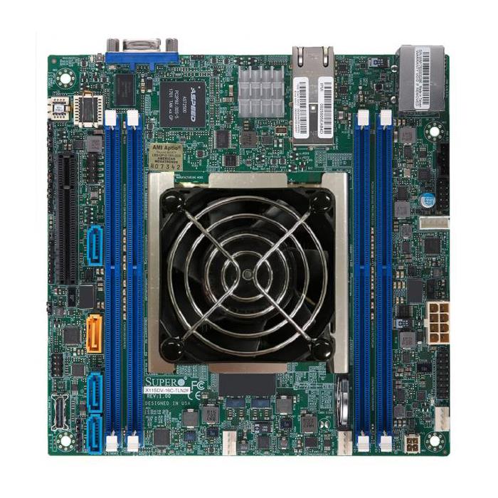 Supermicro X11SDV-8C+-TLN2F Motherboard Mini-ITX Intel Xeon D-2141I, 8-Core SoC (System on Chip)