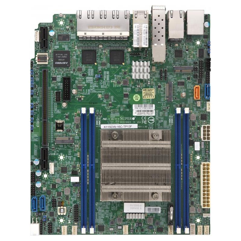 Supermicro X11SDW-16C-TP13F Motherboard Proprietary WIO Embedded Intel Xeon D-2183IT Processor