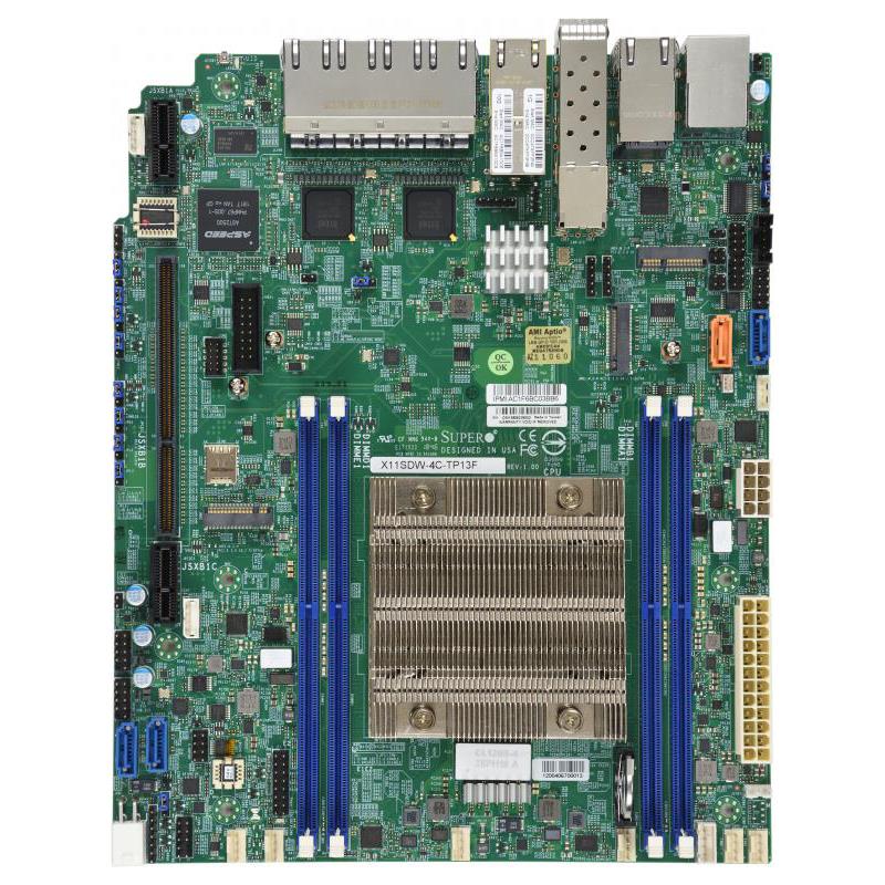 Supermicro X11SDW-4C-TP13F Motherboard Proprietary WIO Embedded Intel Xeon D-2123IT Processor