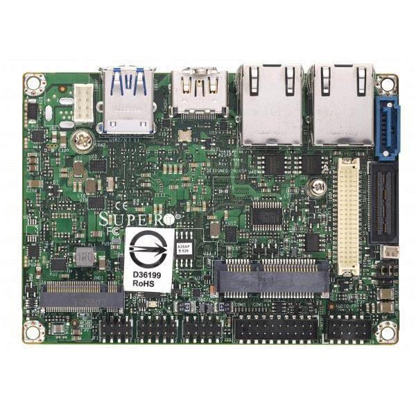Supermicro A2SAP-E-O Motherboard Intel Atom Processor E3940 SoC, Up to 8GB DDR3 1866MHz Unbuffered non-ECC SO-DIMM, Dual GbE LAN ports, 1× SATA3