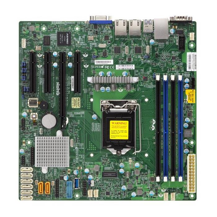 Supermicro X11SSM-F Motherboard Micro-ATX Single Socket LGA-1151 (Socket H4) Intel Xeon processor E3-1200 v6/v5