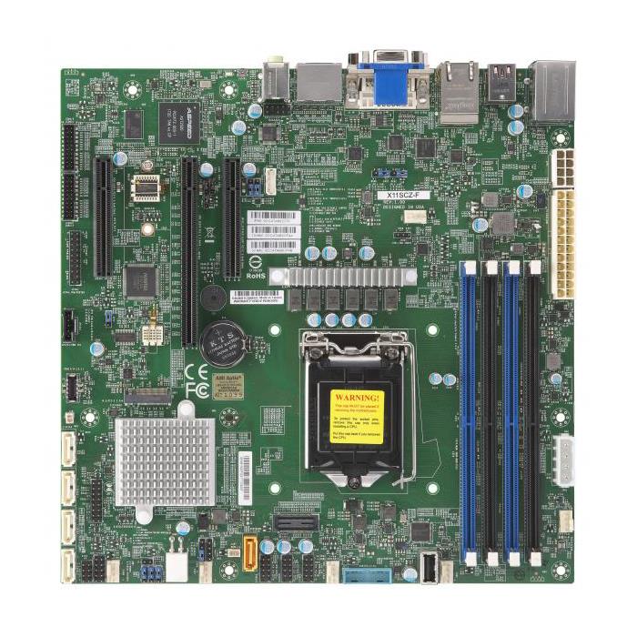 Supermicro X11SCZ-F Motherboard uATX Single Socket H4 (LGA 1151) for Intel 8th Generation Intel Core Processors