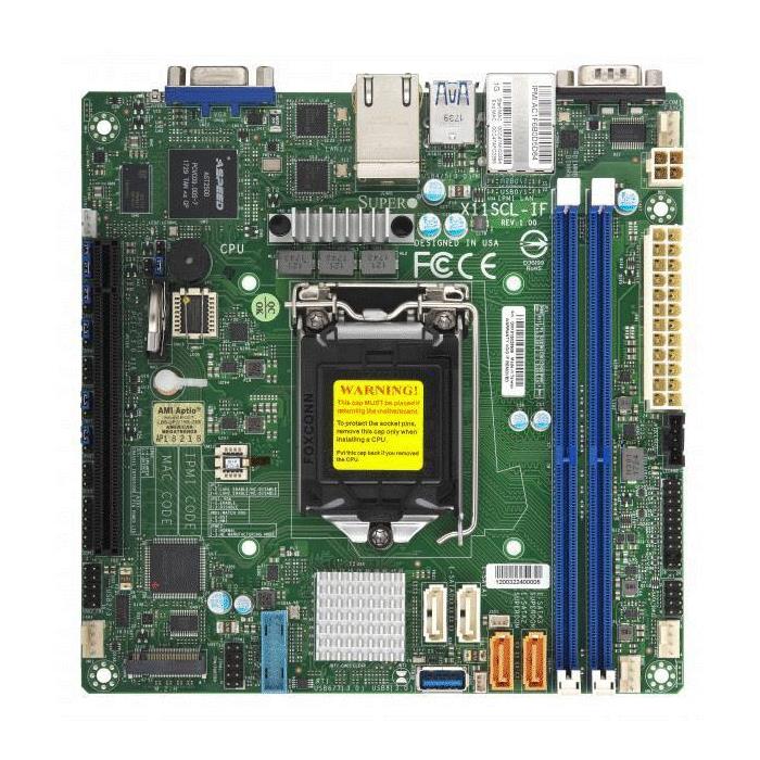 Supermicro X11SCL-iF Motherboard Mini-ITX Single Socket H4 (LGA-1151) Intel Xeon E-2100/E-2200/Pentium/Celeron/Intel Core i3 8th-9th Generation Series Processors