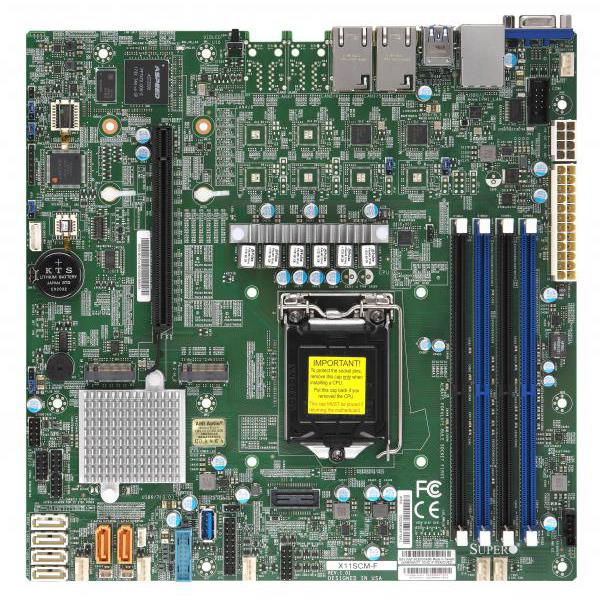 Supermicro X11SCM-F Motherboard microATX Single Socket H4 (LGA 1151)