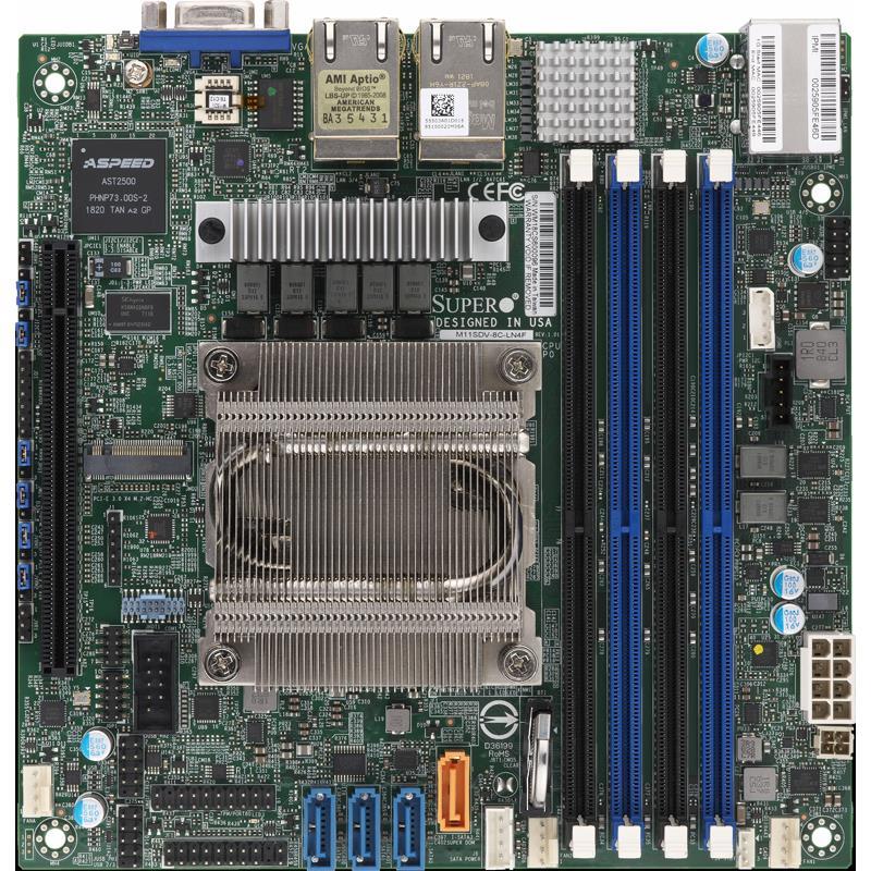 Supermicro M11SDV-8C-LN4F Motherboard Mini-ITX with Embedded
