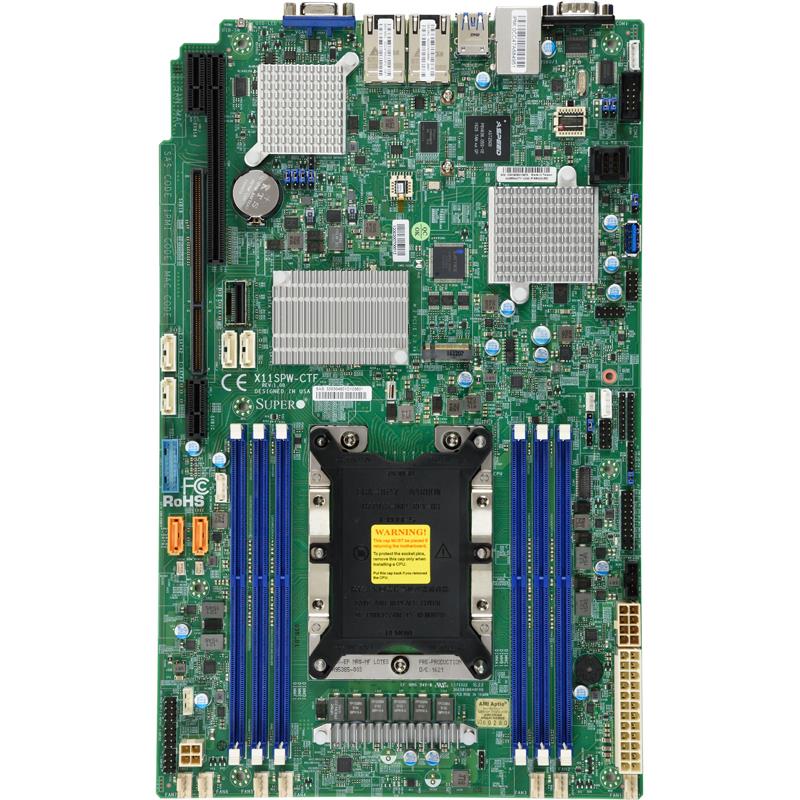 Supermicro X11SPW-CTF-O Motherboard Proprietary WIO Single Socket LGA-3647 (Socket P) Intel Xeon Scalable Processors 2nd Generation