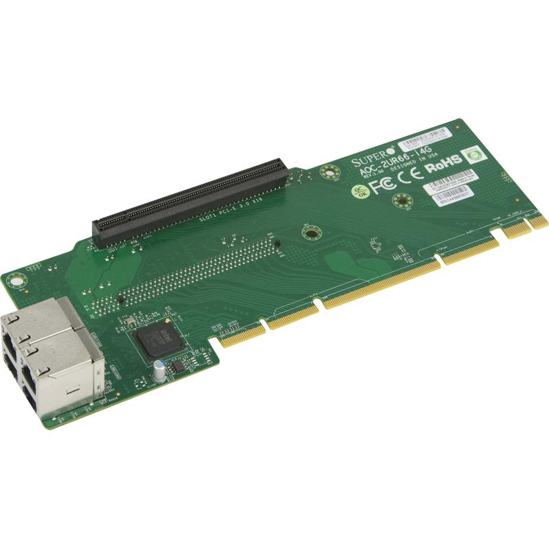 Supermicro AOC-2UR66-i4G 2U Ultra Riser 4-port GbE, Intel i350
