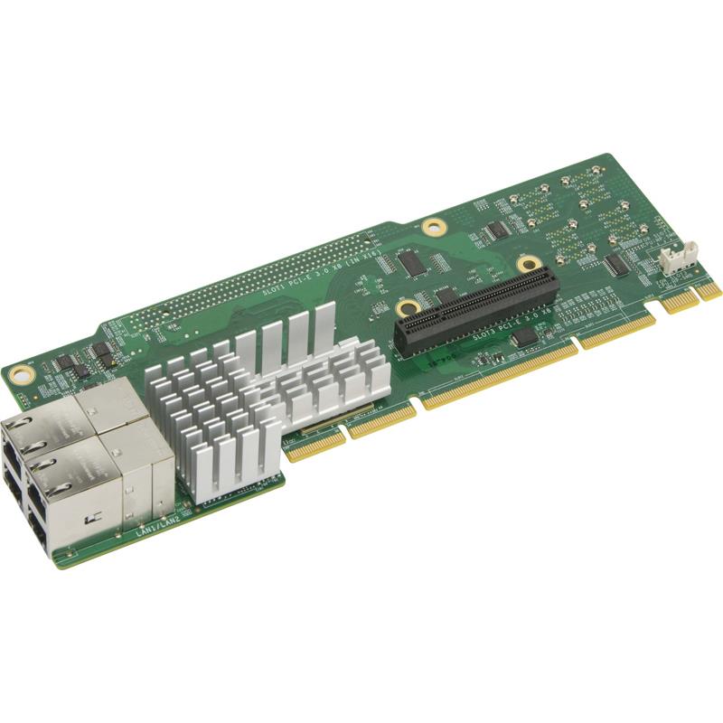 Supermicro AOC-2URN4-I4XT 2U Ultra Riser - 4 10Gbase-T, 4 NVMe ports, Intel X540