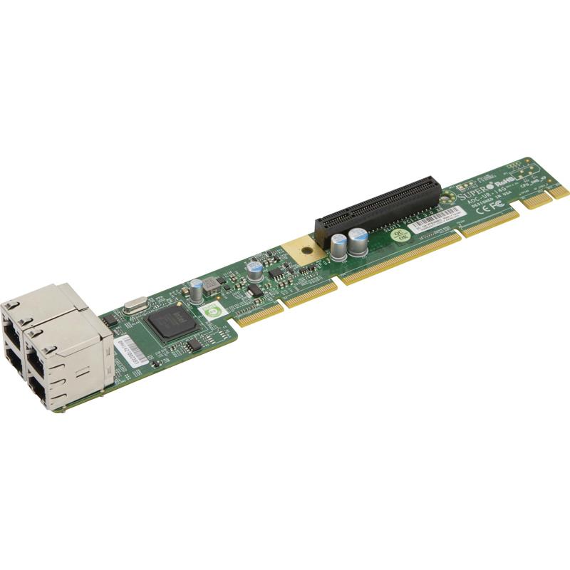 Supermicro AOC-UR-i4G 1U Ultra Riser with 4 GbE ports, Intel i350
