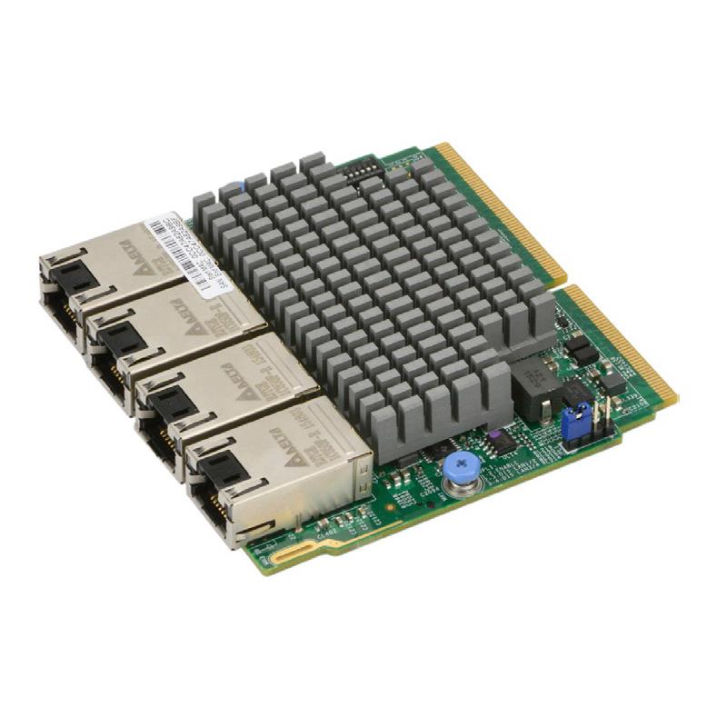Supermicro AOC-MTG-I4T SIOM 4-port 10GBase-T Ethernet Adapter - Intel X550 10GbE Controller with integrated MAC and PHY
