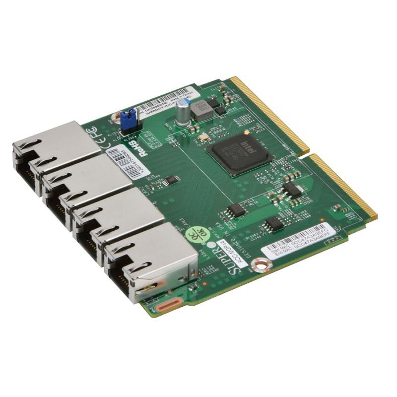 Supermicro AOC-MGP-I4M 4-Port Gigabit Ethernet Controller Card - Super I/O Module (SIOM) Form Factor