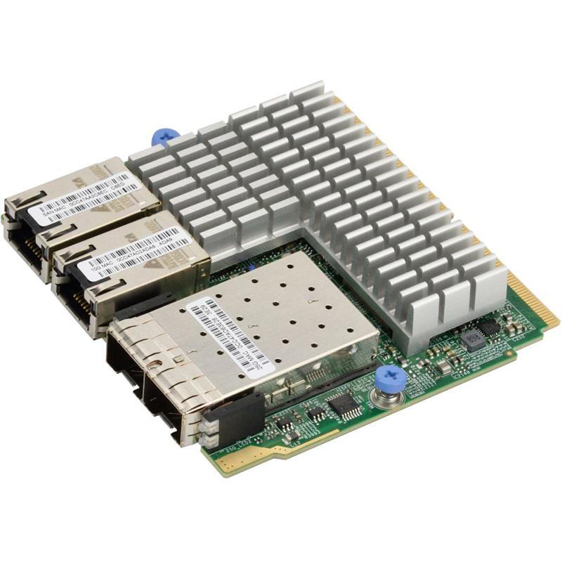 Supermicro AOC-MH25G-M2S2T SIOM 2-port 25GbE SFP28 Mellanox CX-4 Lx EN and 2-port 10GbE RJ45 Intel X550