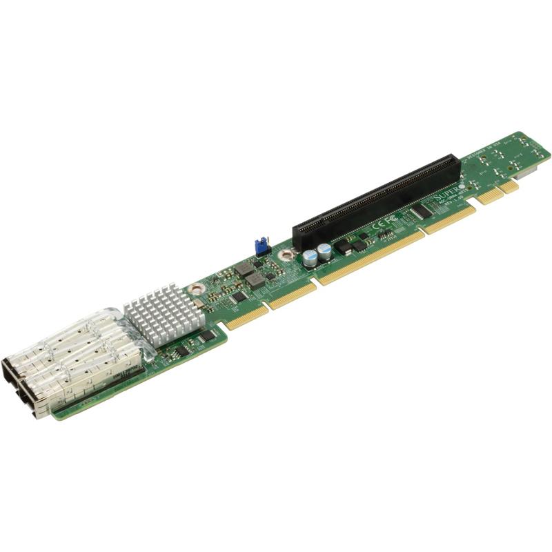 Supermicro AOC-URN4-m2TS-O 1U Ultra Riser 2-port 25GbE SFP28 Mellanox ConnectX-4 Lx EN, 1 PCI-E 3.0 x16 (internal), 4 NVMe ports  