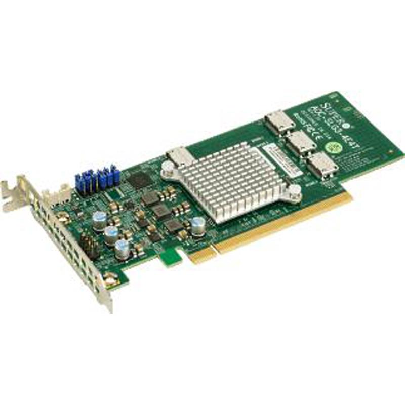 Supermicro 4-Port NVMe Add-on Card Gen3 PCIe x16, AOC-SLG3-4E4T