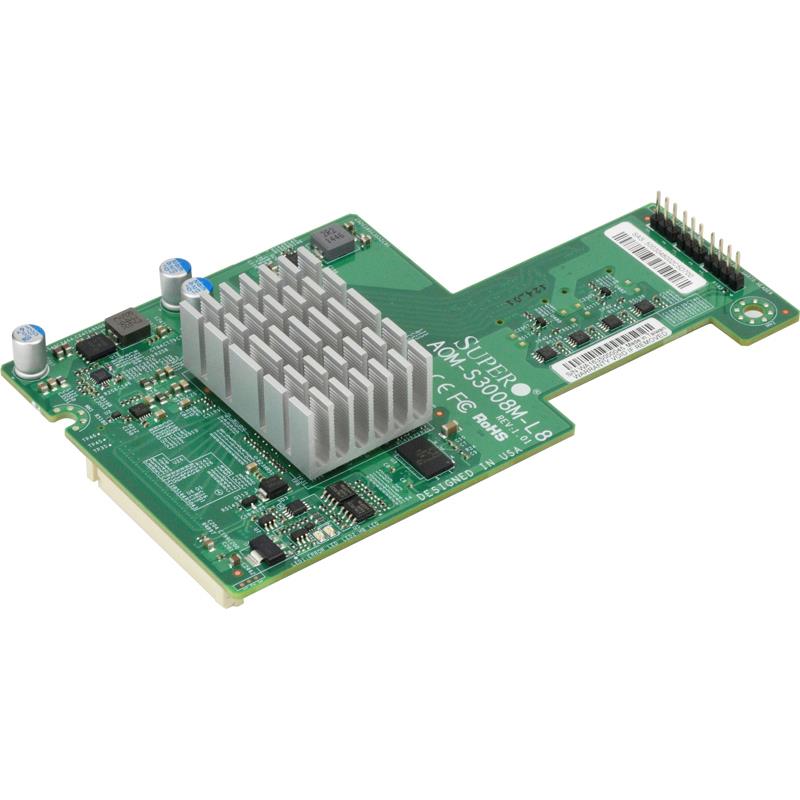 Supermicro AOM-S3008M-L8 LSI3008 Controller Card HBA Mezzanine With 8-Port SAS3 12Gb/s Gen3 PCIe x8