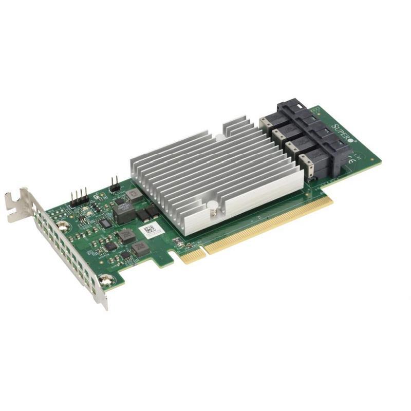 Supermicro 16-Port SAS3 12Gb/s & SATA3 6Gb/s Gen3 PCIe x16 HBA, Broadcom 3616, AOC-S3616L-L16IT