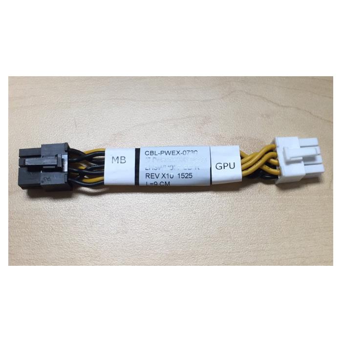 Supermicro CBL-PWEX-0782 NVIDIA Tesla K80(1)/M60/M40/P100/P40 GPU Cable 2x4F/RA/PCIe to 2x4F/CPU