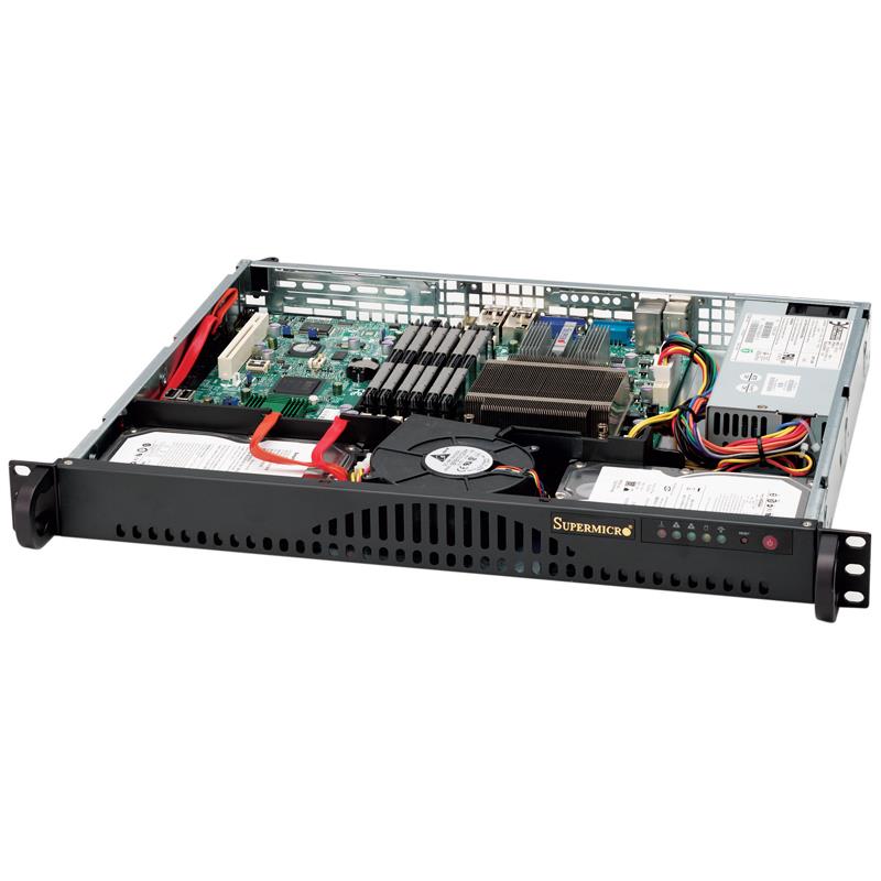 Supermicro CSE-512L-200B Mini 1U Rackmount Chassis 200W Power Supply