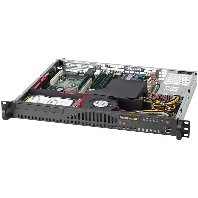 Supermicro CSE-512-203B Server Chassis 1U Rackmount With Front USB