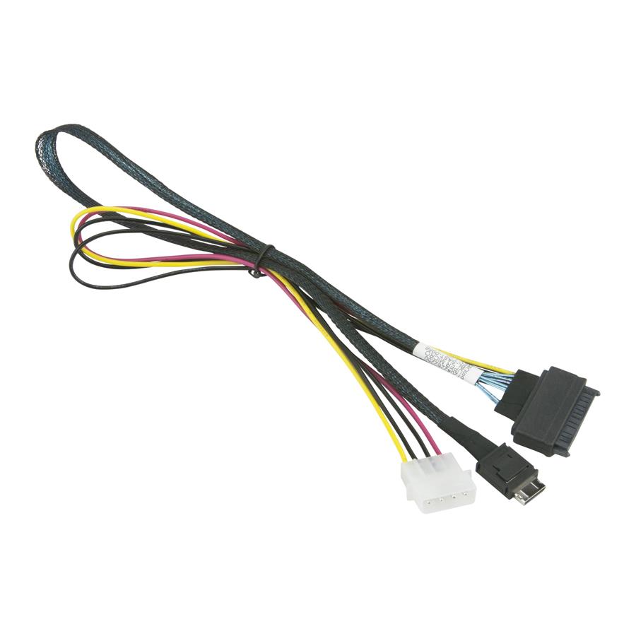 Supermicro CBL-SAST-0956 Oculink to 1 NVMe Drive with Power, Each NVMe Drive Needs 1 Cable