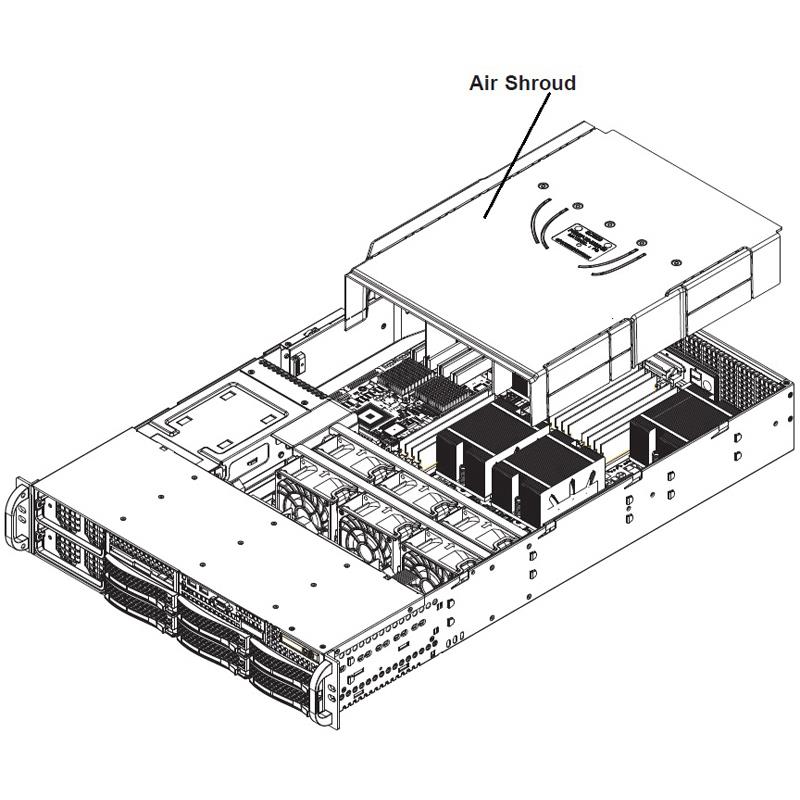 Supermicro MCP-310-82801-0N 2U Cooling Air Shroud