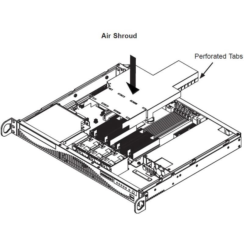 Supermicro MCP-310-00035-01 Air Shroud for 5015B-MRB / SC512L 