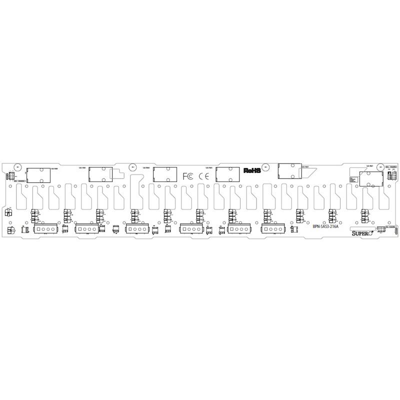 Supermicro BPN SAS3 826EL1 N4 SAS3 12x 3.5" SAS/SATA NVMe Backplane F, 108,22