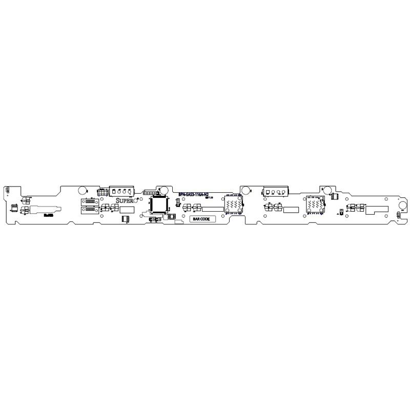 Supermicro BPN-SAS3-116A 1U SAS3 12Gbps 10x 2.5in HDD backplane 